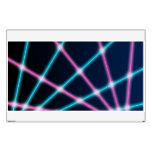 Retro Laser Photo Backdrop 80s 90s Neon Lights Wall Decal