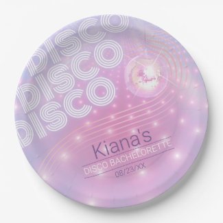 Retro Last Blast Disco Bachelorette ID928  Paper Plates