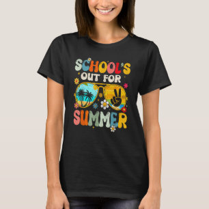 Retro Last Day of School s Out For Summer Teacher  T-Shirt