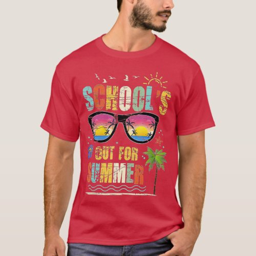 Retro Last Day Of School_ Schools Out For Summer T T_Shirt