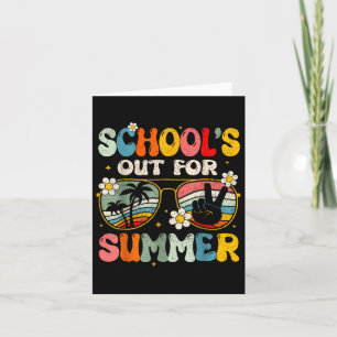 Retro Last Day Of School Schools Out For Summer Te Card
