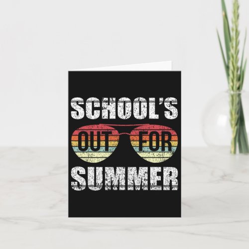 Retro Last Day Of School Schools Out For Summer Te Card
