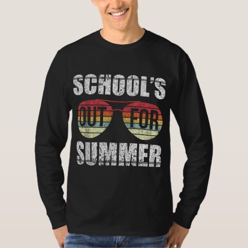 Retro Last Day Of School Schools Out For Summer Te T_Shirt