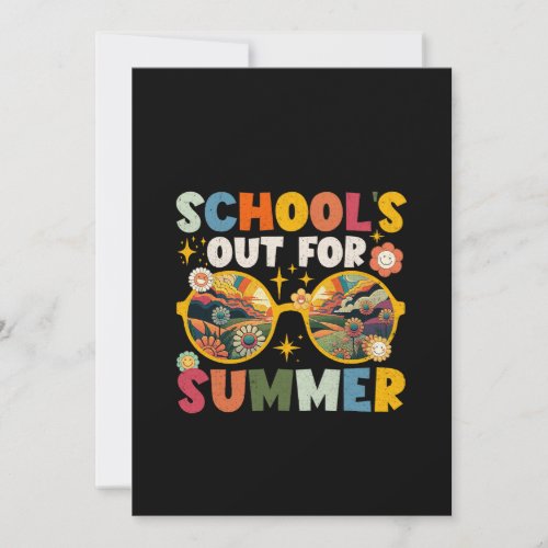 Retro Last Day of Schools Out For Summer Teacher  Invitation