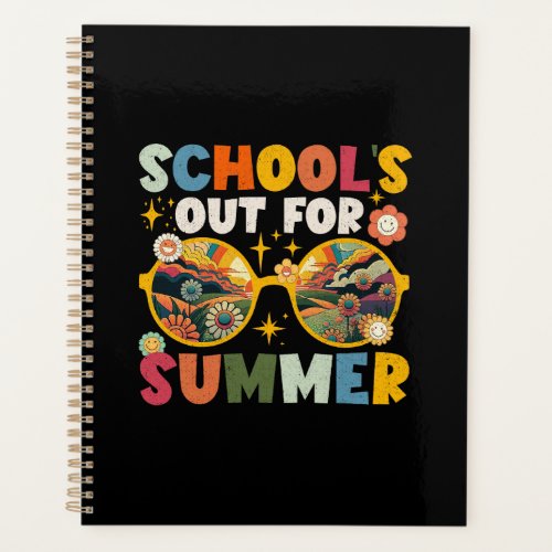 Retro Last Day of Schools Out For Summer Teacher  Planner