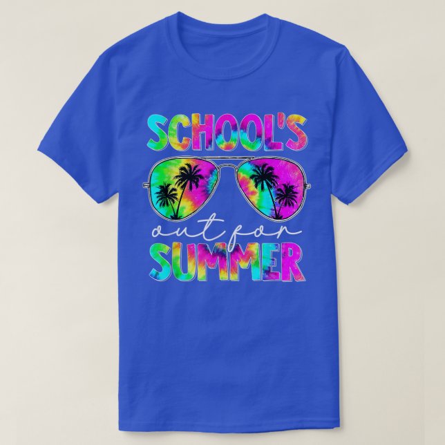 Retro Last Day School Schools Out For Summer Teach T-Shirt (Design Front)