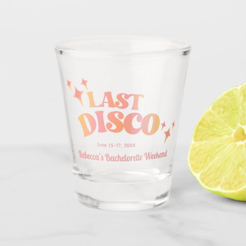 Retro Last Disco Bachelorette Party Shot Glass