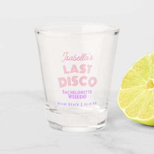 Retro Last Disco Bachelorette Weekend Party Favor Shot Glass