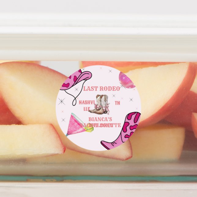 Retro Last Rodeo Cowgirl Western Bachelorette  Labels (Affixed)