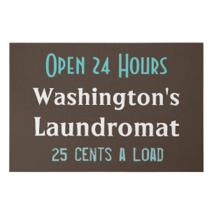 Retro Laundry Sign Custom Laundromat Wall Art Gift
