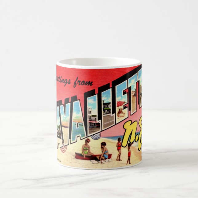 Retro Lavallette NJ Coffee Mug (Center)