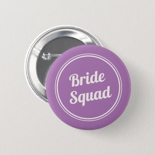 Retro Lavender Brides Squad Bridesmaid Button