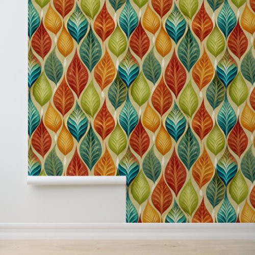 Retro Leaf Pattern Wallpaper Wallpaper
