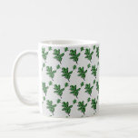 Retro Leaf Print Coffee Mug