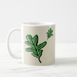 Retro Leaf Print Coffee Mug