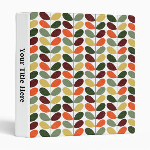 Retro Leaves 02 Binder