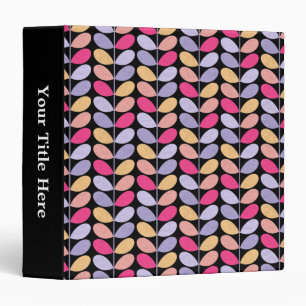 Retro Leaves - Black Binder