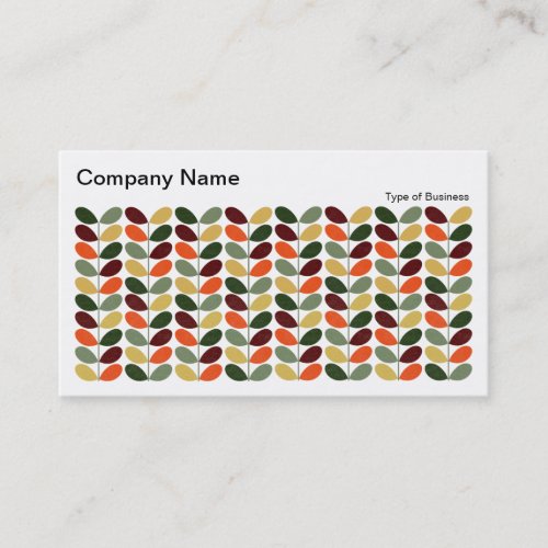 Retro Leaves II 02 Business Cards