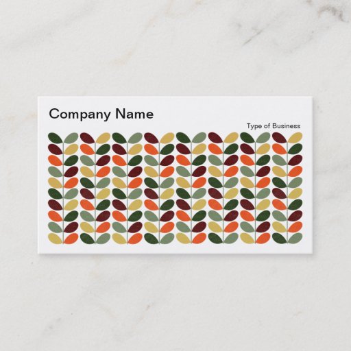 Customizable Retro Leaves II 02 Business Cards