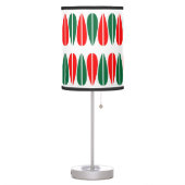 Retro Leaves v2 - Forest Green and Red Table Lamp (Left)