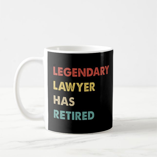 Retro Legendary Lawyer Has Retired  Coffee Mug (Left)
