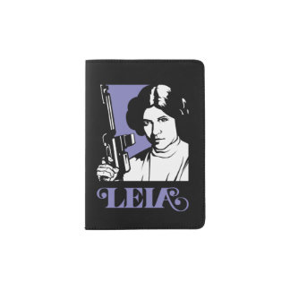 Retro Leia Stencil Portrait Passport Holder