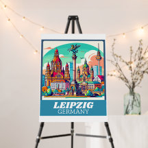 Retro Leipzig Skyline