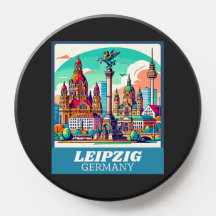 Retro Leipzig Skyline