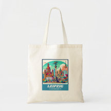 Retro Leipzig Skyline