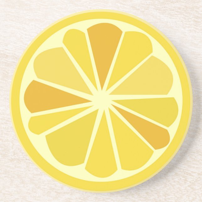 Retro lemon drink coaster (Front)