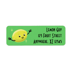 Retro Lemon Guy Label