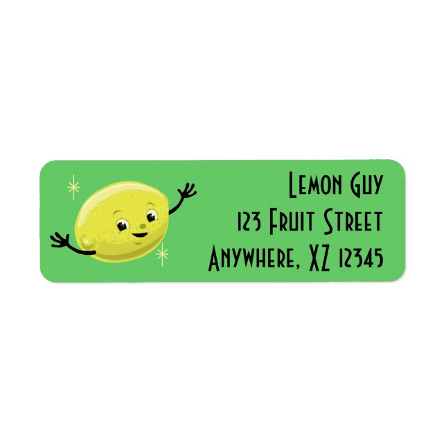 Retro Lemon Guy Label (Front)