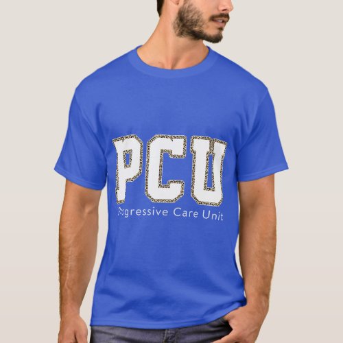 Retro Leopard PCU Progressive Care Unit Nurse Squa T_Shirt