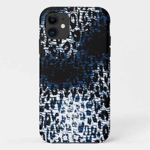 Retro leopard print and dark modern design iPhone 11 case