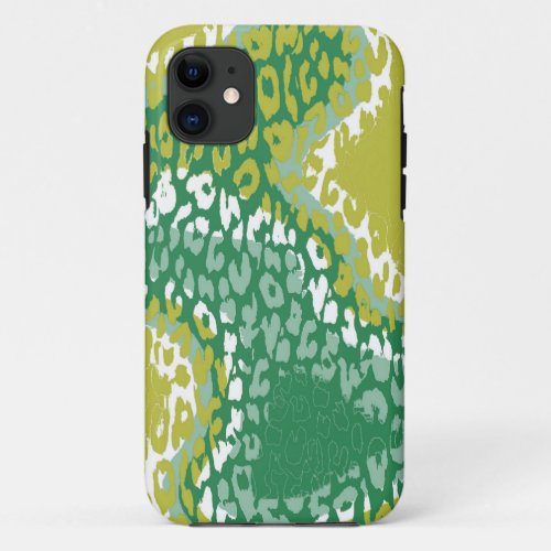 Retro leopard print and modern design 2 iPhone 11 case