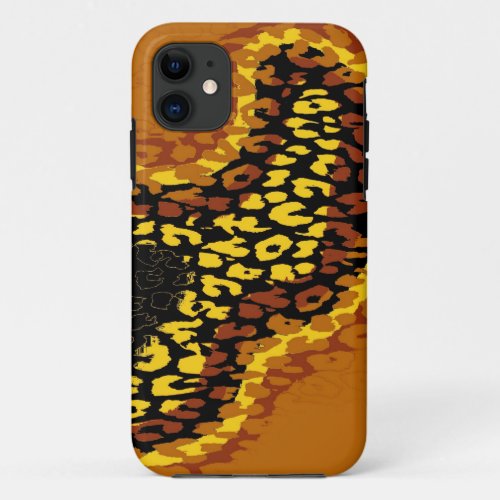 Retro leopard print and modern design iPhone 11 case