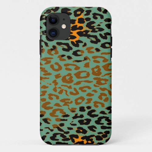 Retro Leopard Print Skin 2 iPhone 11 Case