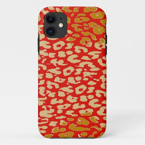 Retro Leopard Print Skin 4 iPhone 11 Case