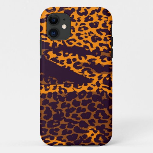 Retro Leopard Print Skin Fur iPhone 11 Case