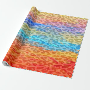 Retro Leopard Print Skin Fur Wrapping Paper