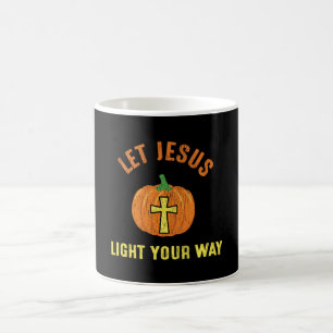 Retro Let Jesus Light Your Way Christian Fall Gift Coffee Mug