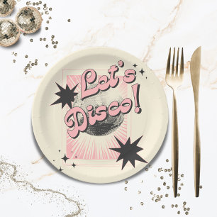 Retro Let's Disco Birthday Paper Plates