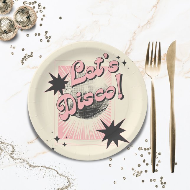 Retro Let's Disco Birthday Paper Plates (Retro Let's Disco Birthday Paper Plates)