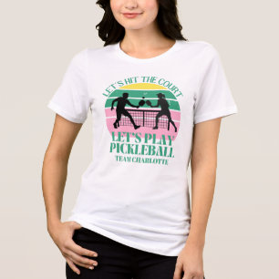 Retro Let's Play Pickleball Birthday Tri-Blend Shirt