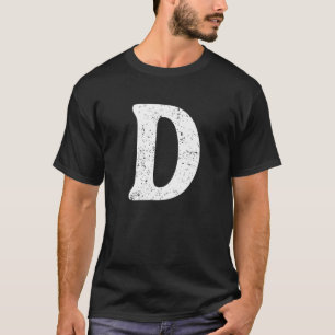 Retro Letter D Capital Alphabet Monogram Initial o T-Shirt