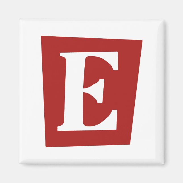 Retro Letter E Magnet (Front)