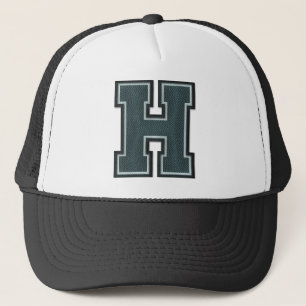 Retro Letter "H" Monogrammed Trucker Hat