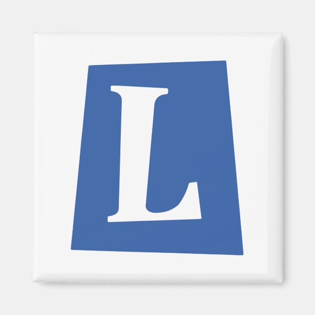 Retro Letter L Magnet (Front)