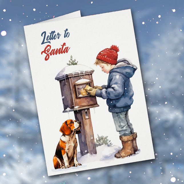 Retro Letter to Santa Christmas Card (Creator Uploaded)