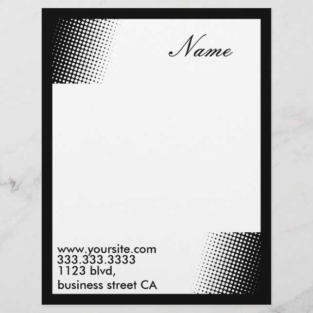 retro letterheads letterhead (Front)